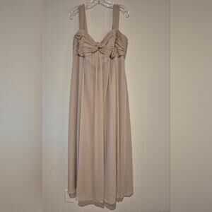 David' Bridal | Elegant Beige Long Gown | Size 18